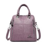 Sac à Dos Cuir Femme Convertible Élégant