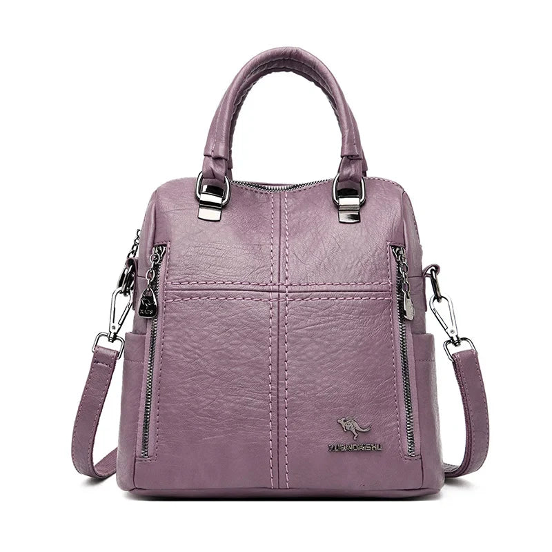 Sac à Dos Cuir Femme Convertible Élégant