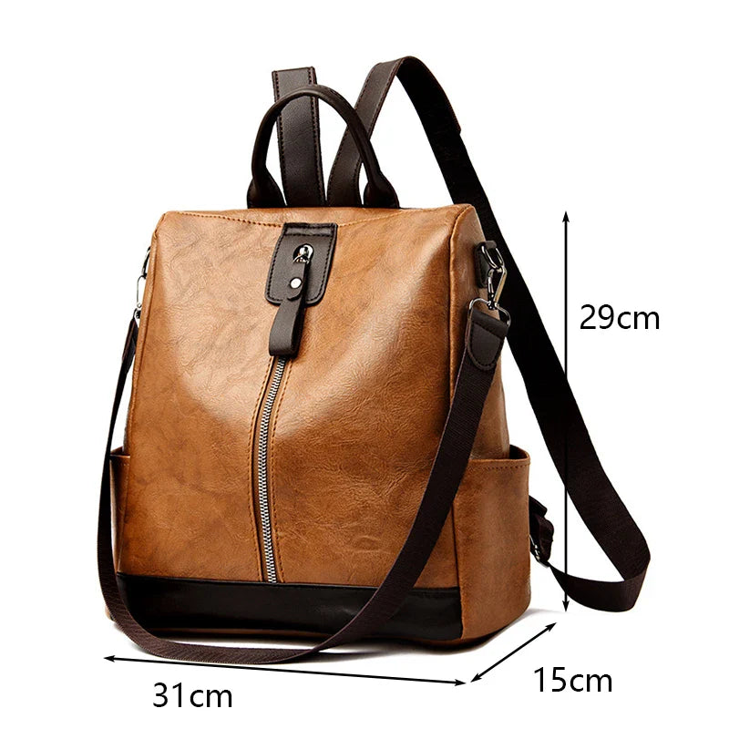 Sac à Dos Cuir Femme Convertible Vert