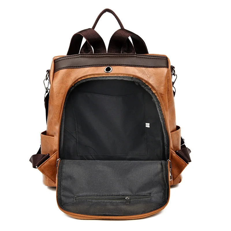 Sac à Dos Cuir Femme Convertible Vert