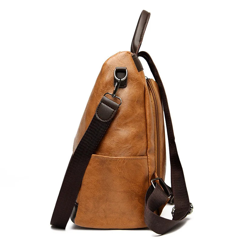 Sac à Dos Cuir Femme Convertible Vert