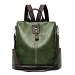 Sac à Dos Cuir Femme Convertible Vert