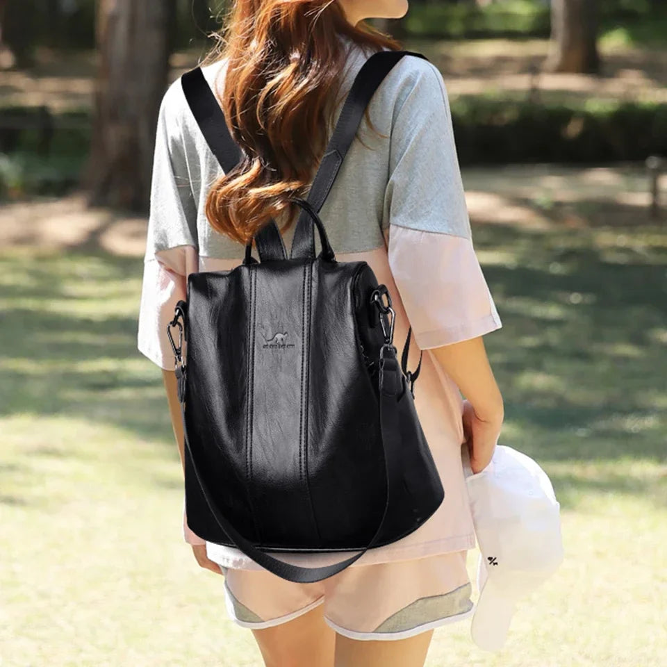 Sac à Dos Cuir Femme Souple Convertible