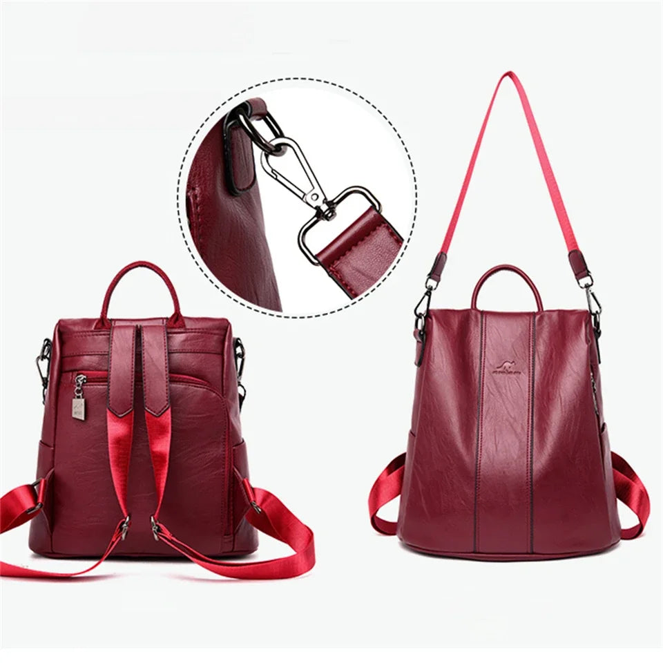 Sac à Dos Cuir Femme Souple Convertible