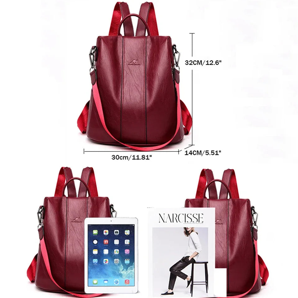 Sac à Dos Cuir Femme Souple Convertible