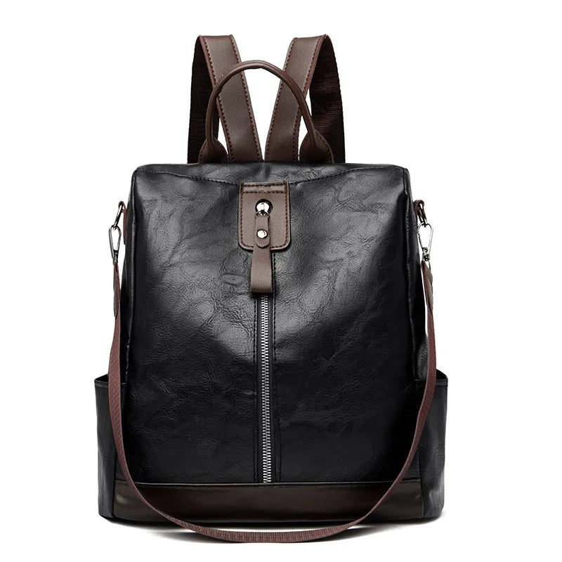 Sac à Dos Cuir Femme Convertible Vert