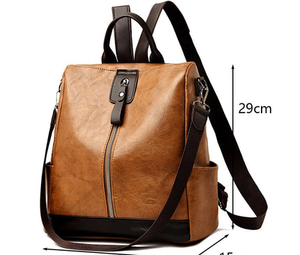 Sac à Dos Cuir Femme Convertible Vert