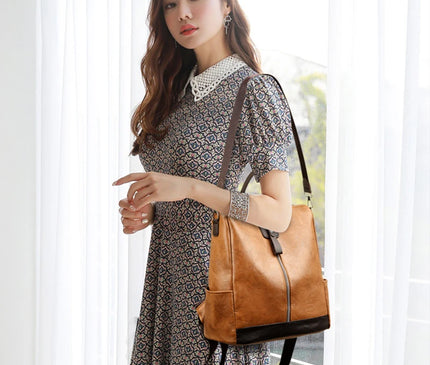 Sac à Dos Cuir Femme Convertible Vert