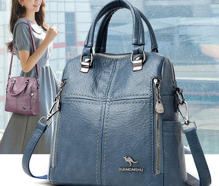 Sac à Dos Cuir Femme Convertible Élégant