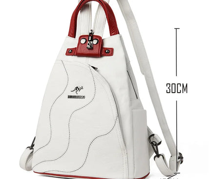 Sac à Dos Cuir Femme Polyvalent Rivets