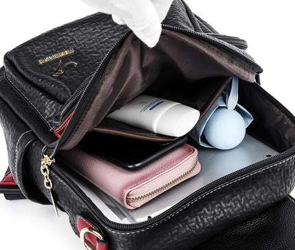 Sac à Dos Cuir Femme Gaufré Élégant