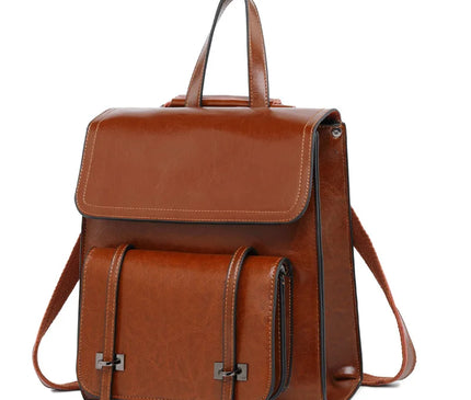 Sac à Dos Cuir Femme Rabat Preppy