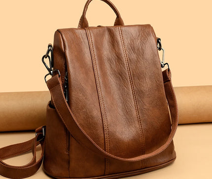 Sac à Dos Cuir Antivol Polyvalent Femme