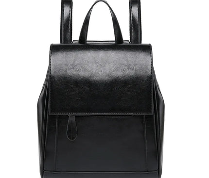 Sac à Dos Cuir Huilé Femme Rétro