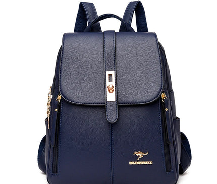 Sac à Dos Cuir Femme Élégant Rabat