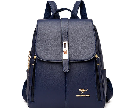 Sac à Dos Cuir Femme Élégant Rabat