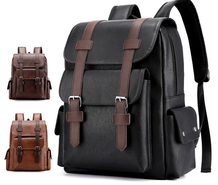 Sac à Dos Cuir Masculin Marron Décontracté