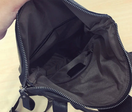 Sac à Dos Cuir Femme Sécurisé Patchwork