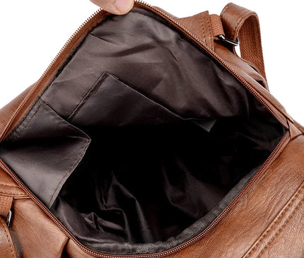 Sac à Dos Cuir Marron Antivol Élégant
