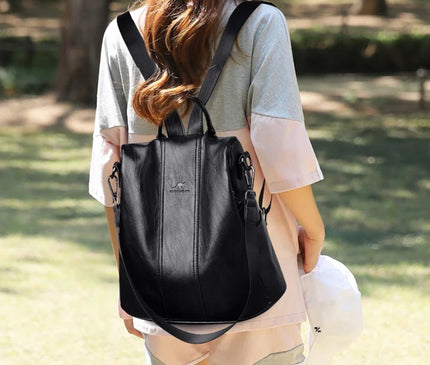 Sac à Dos Cuir Femme Anti-Vol Moderne