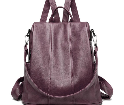 Sac à Dos Cuir Antivol Élégant Femme