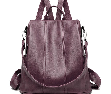 Sac à Dos Cuir Antivol Élégant Femme