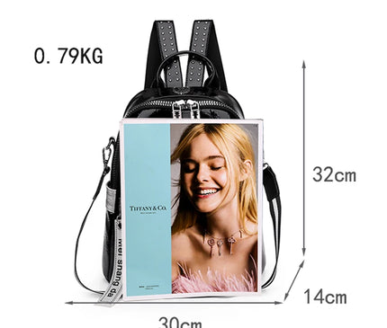 Sac à Dos Cuir Verni Pailleté Femme