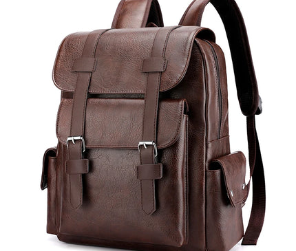 Sac à Dos Cuir Masculin Marron Décontracté