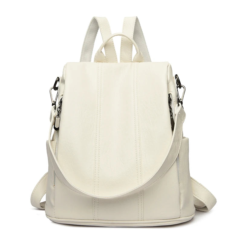 Sac à Dos Cuir Antivol Polyvalent Femme