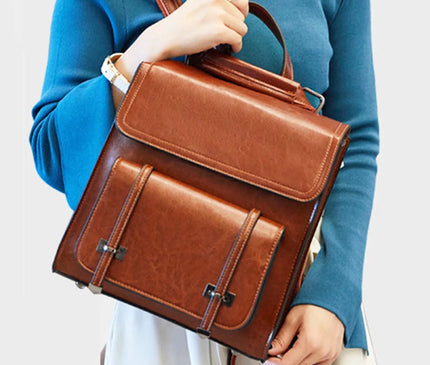 Sac à Dos Cuir Femme Rabat Preppy