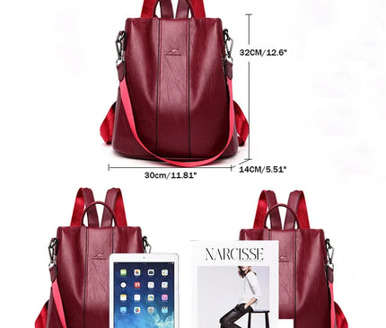 Sac à Dos Cuir Femme Anti-Vol Moderne