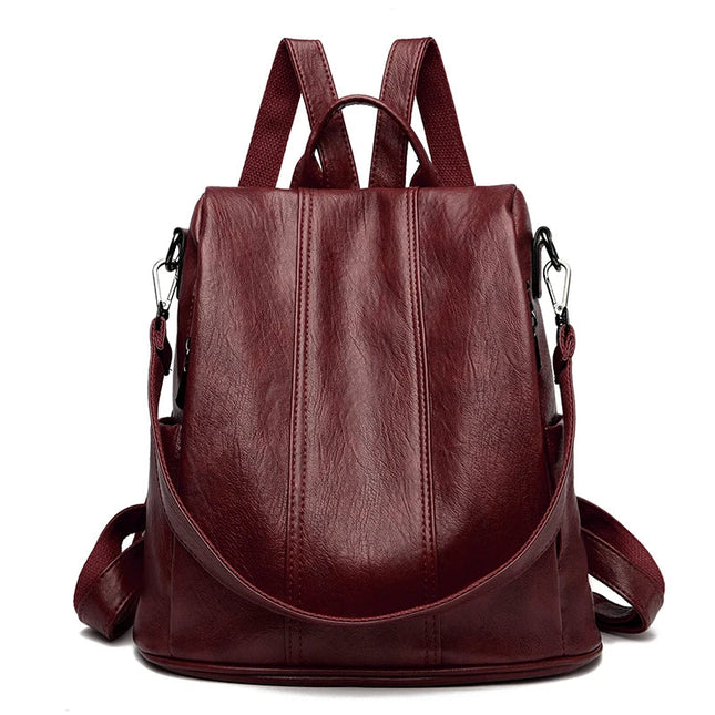 Sac à Dos Cuir Souple Anti-Vol Femmes