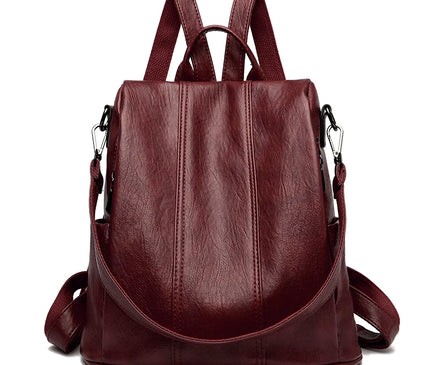 Sac à Dos Cuir Souple Anti-Vol Femmes