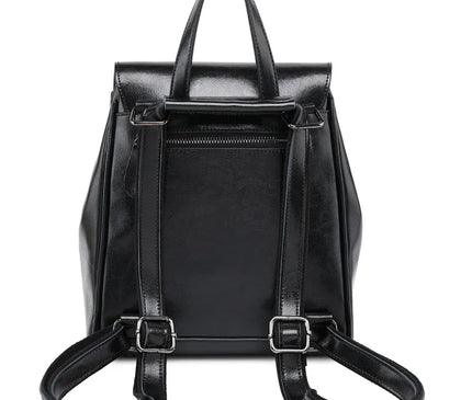 Sac à Dos Cuir Huilé Femme Rétro