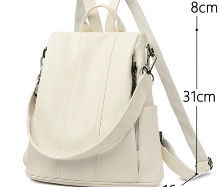 Sac à Dos Cuir Antivol Polyvalent Femme
