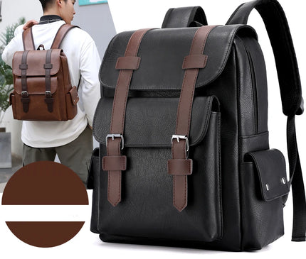 Sac à Dos Cuir Élégant Urbain Homme