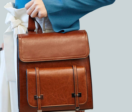 Sac à Dos Cuir Femme Rabat Preppy