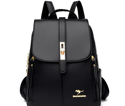 Sac à Dos Cuir Femme Élégant Cadenas