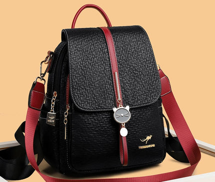 Sac à Dos Cuir Femme Chic Gaufré