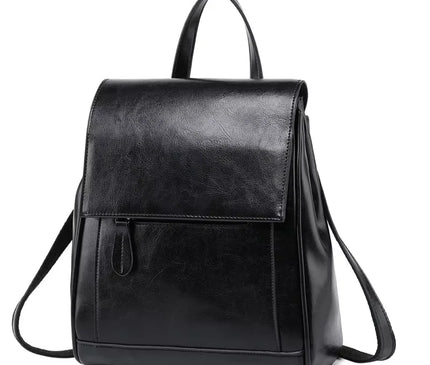 Sac à Dos Cuir Huilé Femme Rétro